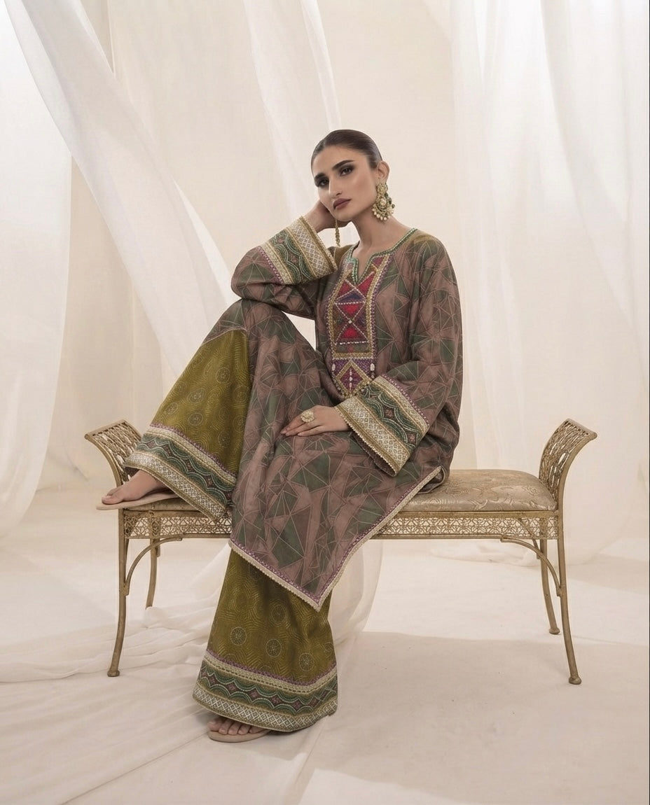 MEHERZA | Kaftan Coord Set