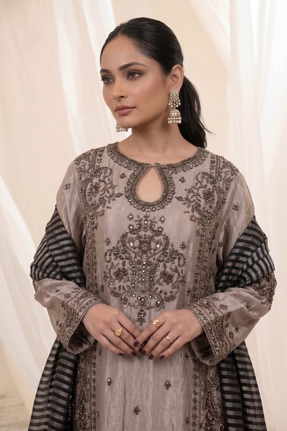 Raat Ki Rani - Champagne | Suit Set