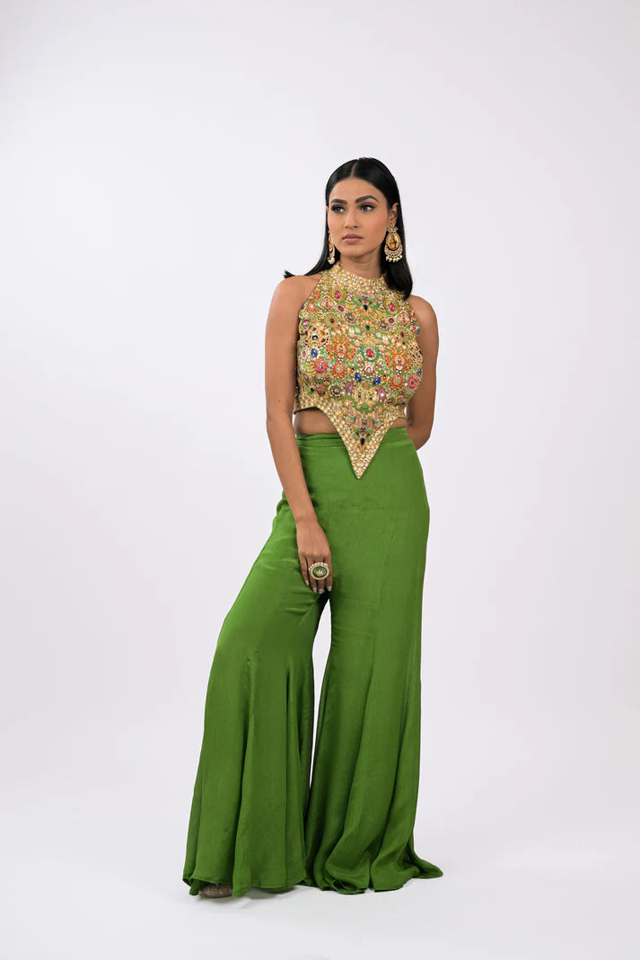 Zubair | Green Cape Coord Set