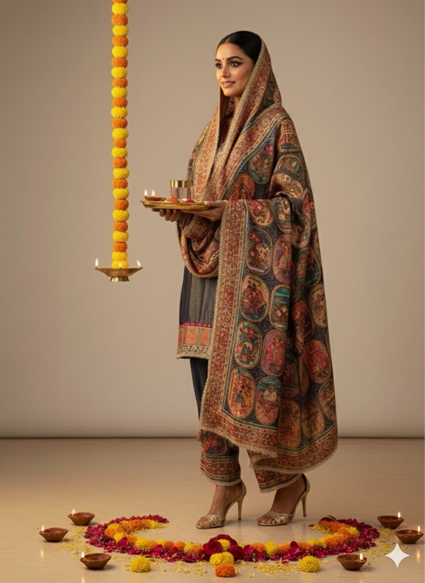 Padmavati | Luxury Festive Suit Set with Heritage-Inspired Embroidery & Dupatta