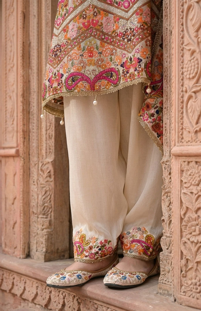 Safah Farzi Salwar Suit Set with hand embroidery