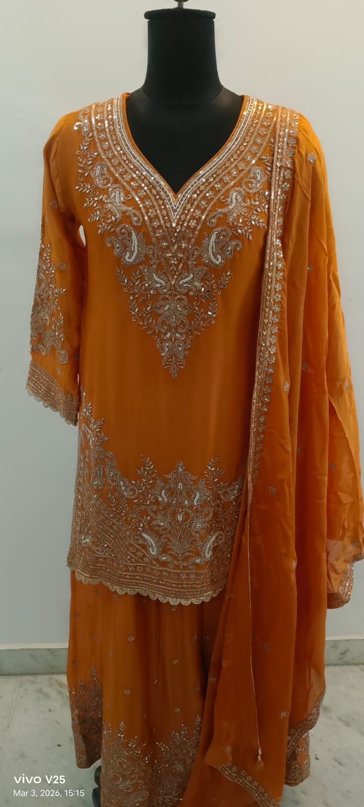 Orange Glaze | Royale Sharara Set with Dupatta