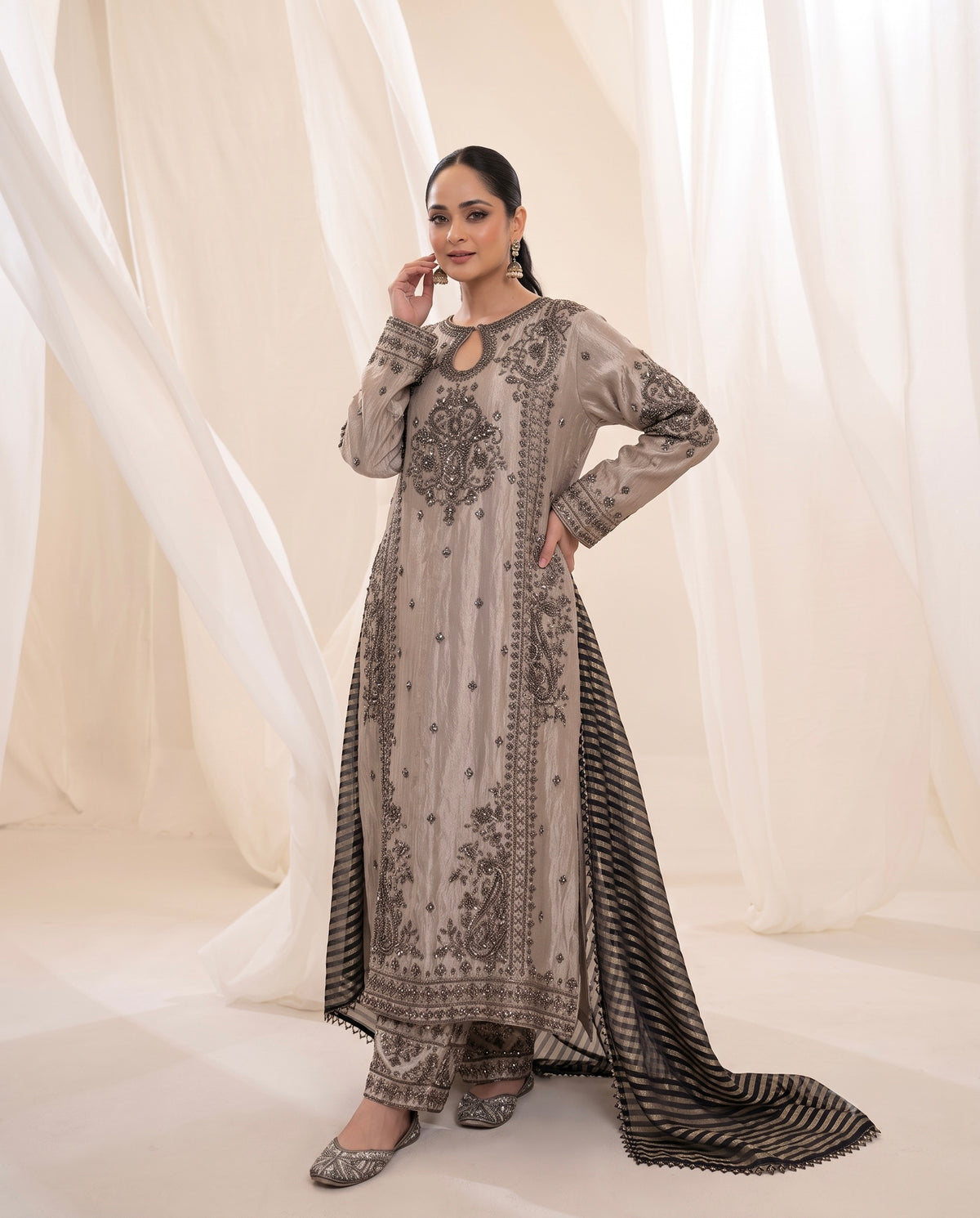 Raat Ki Rani - Champagne | Suit Set