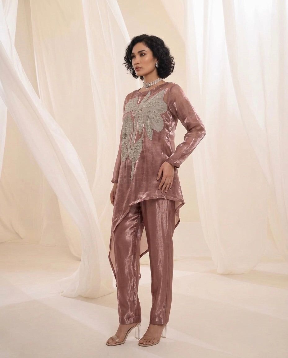 Rose Elan | Glass tissue organza Coord Set
