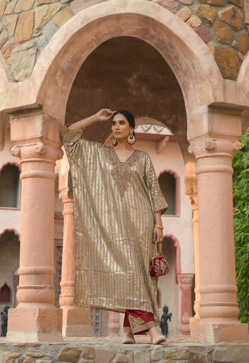 Khanum | Long Khaftan with Pants