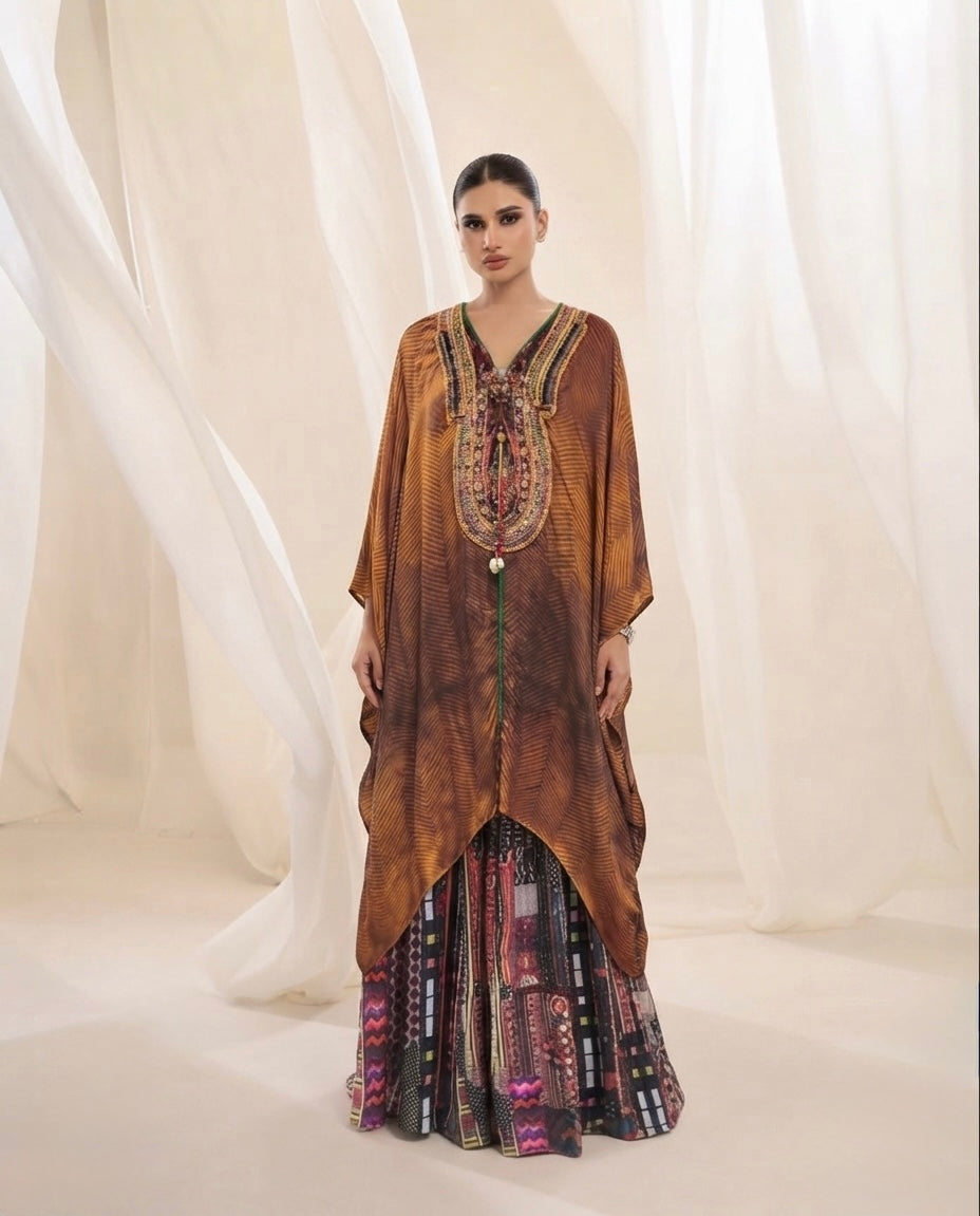 Dastaan-e-Brown | Coord set with skirt