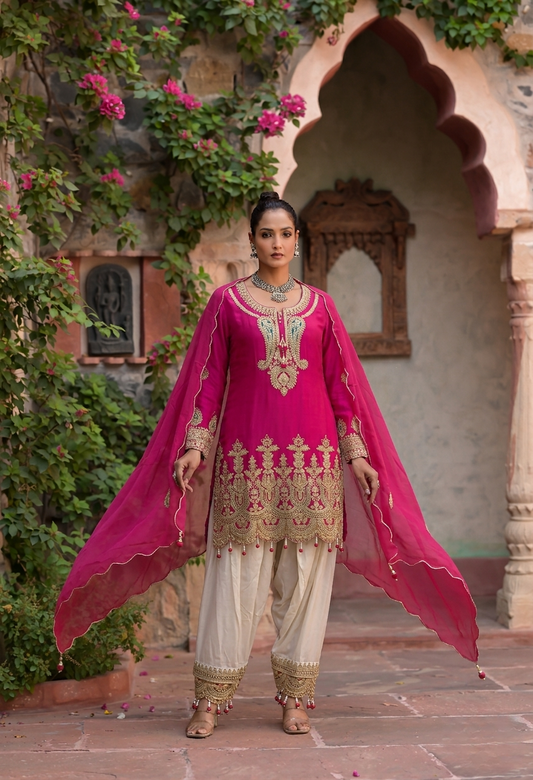 Rani Pink Regalia | 3 Piece Suit Set