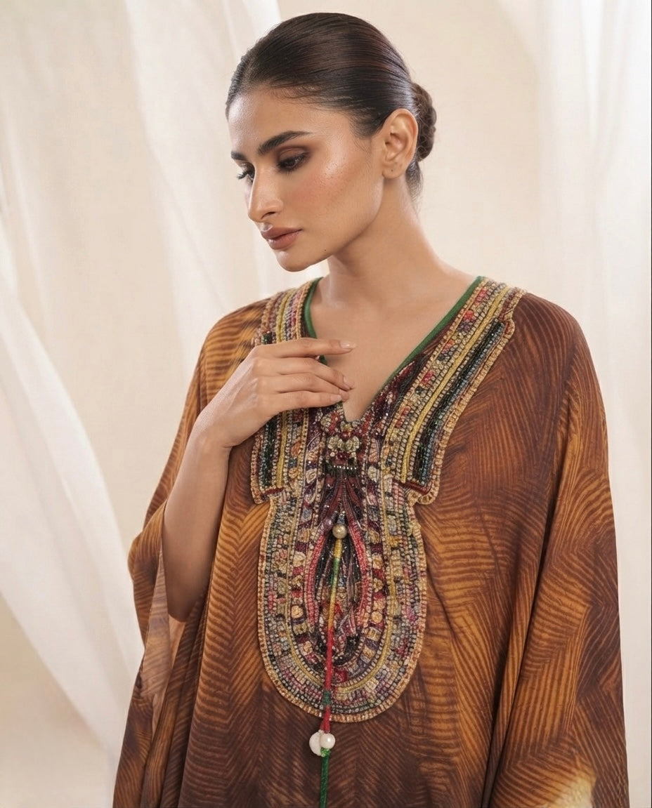 Dastaan-e-Brown | Coord set with skirt