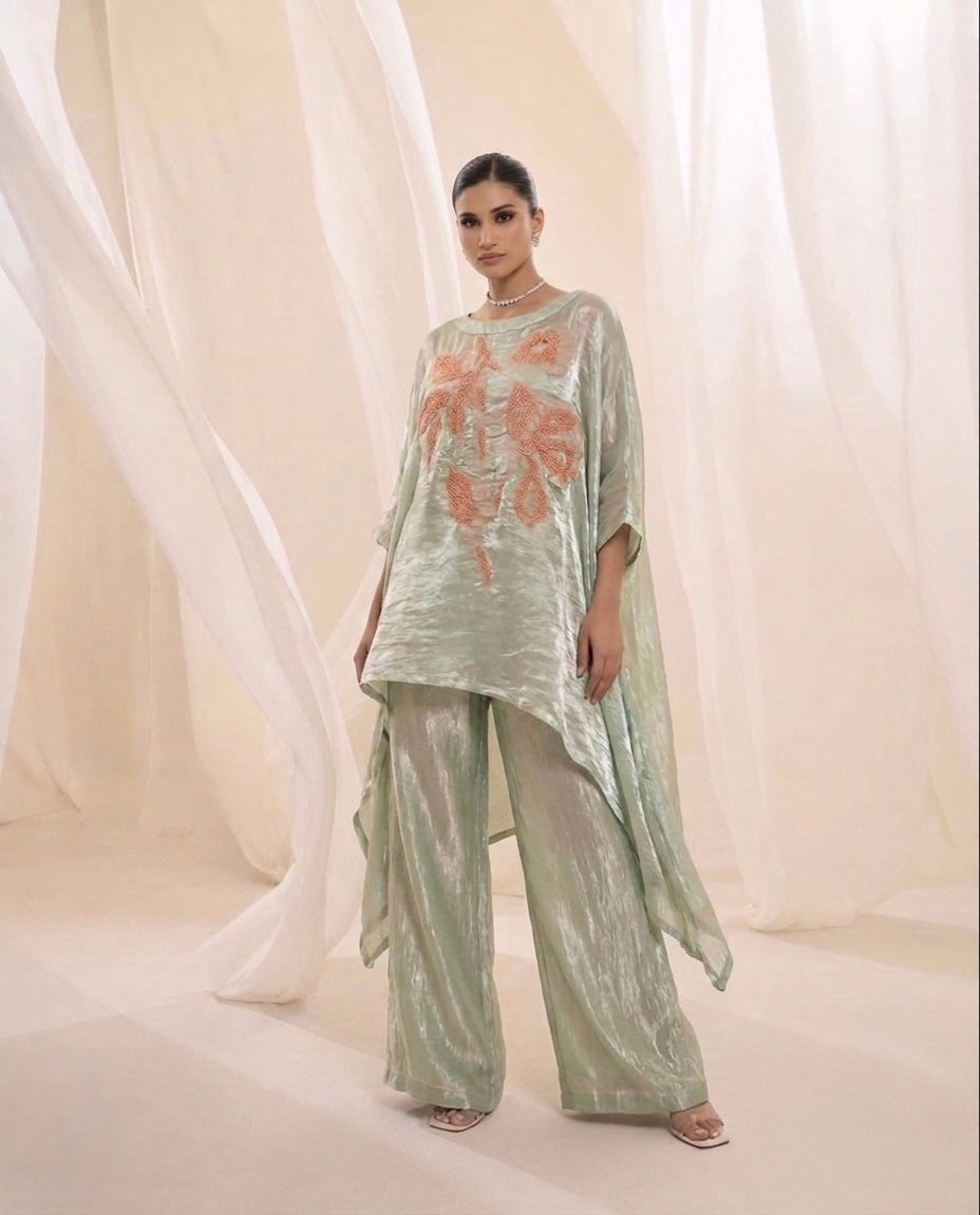 Pistachio Elan | Glass tissue Coord set