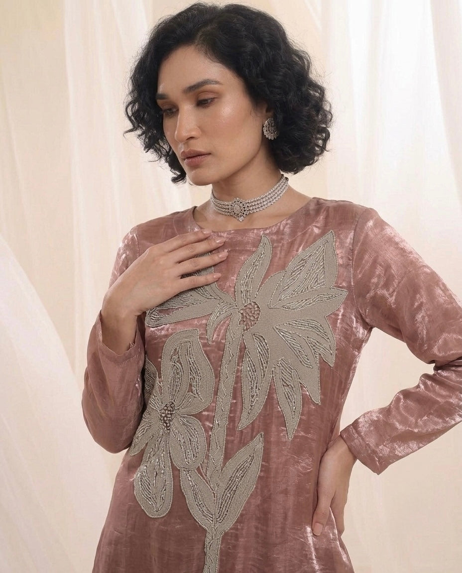 Rose Elan | Glass tissue organza Coord Set