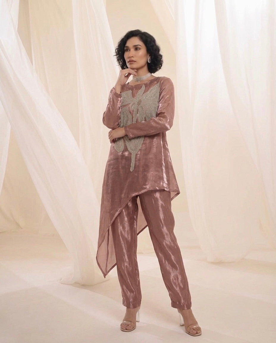 Rose Elan | Glass tissue organza Coord Set