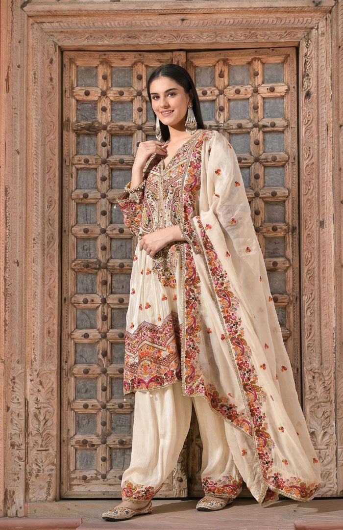 Safah Farzi Salwar Suit Set with hand embroidery