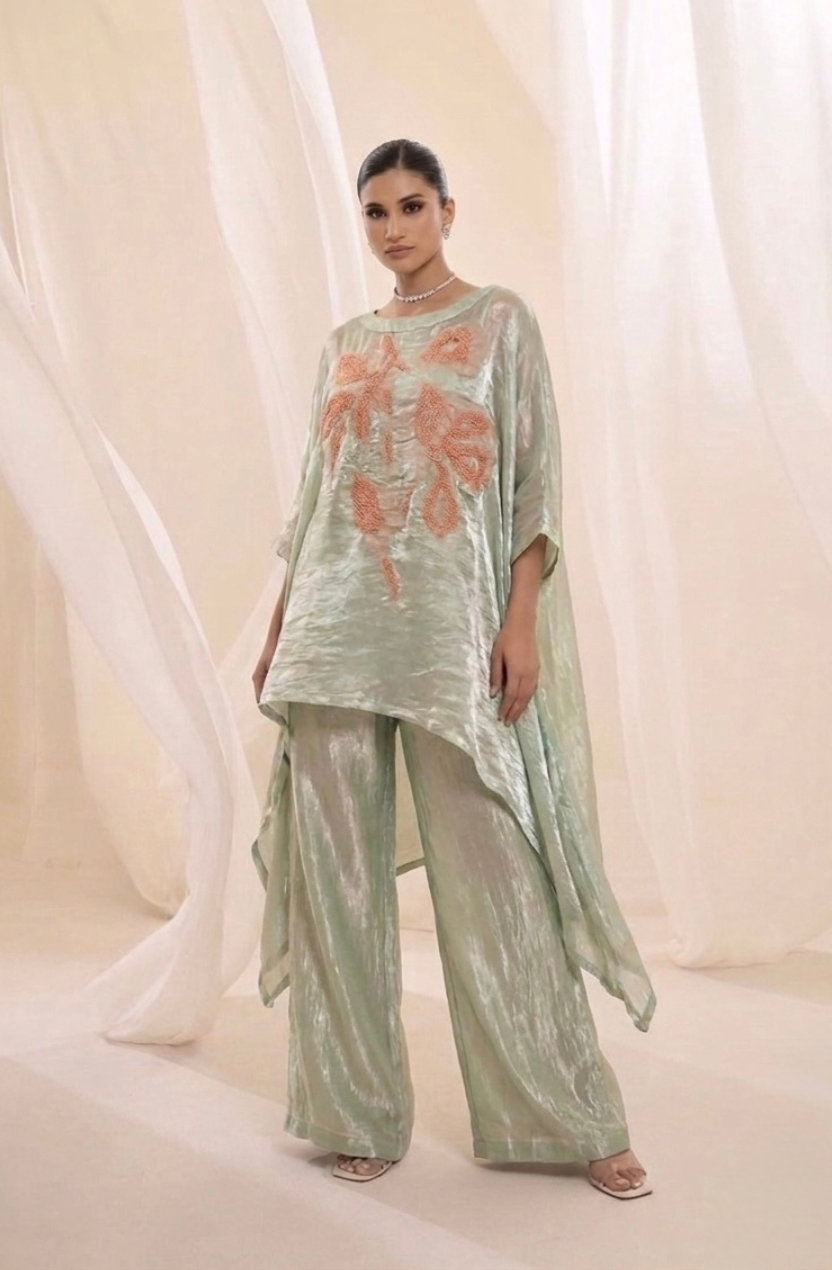 Pistachio Elan | Glass tissue Coord set