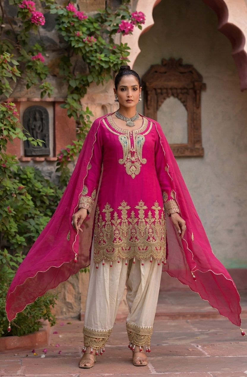 Rani Pink Regalia | 3 Piece Suit Set