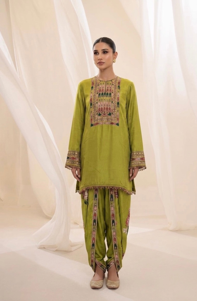 Oh my Parrot | Printed Coord Set with Dhoti Pants