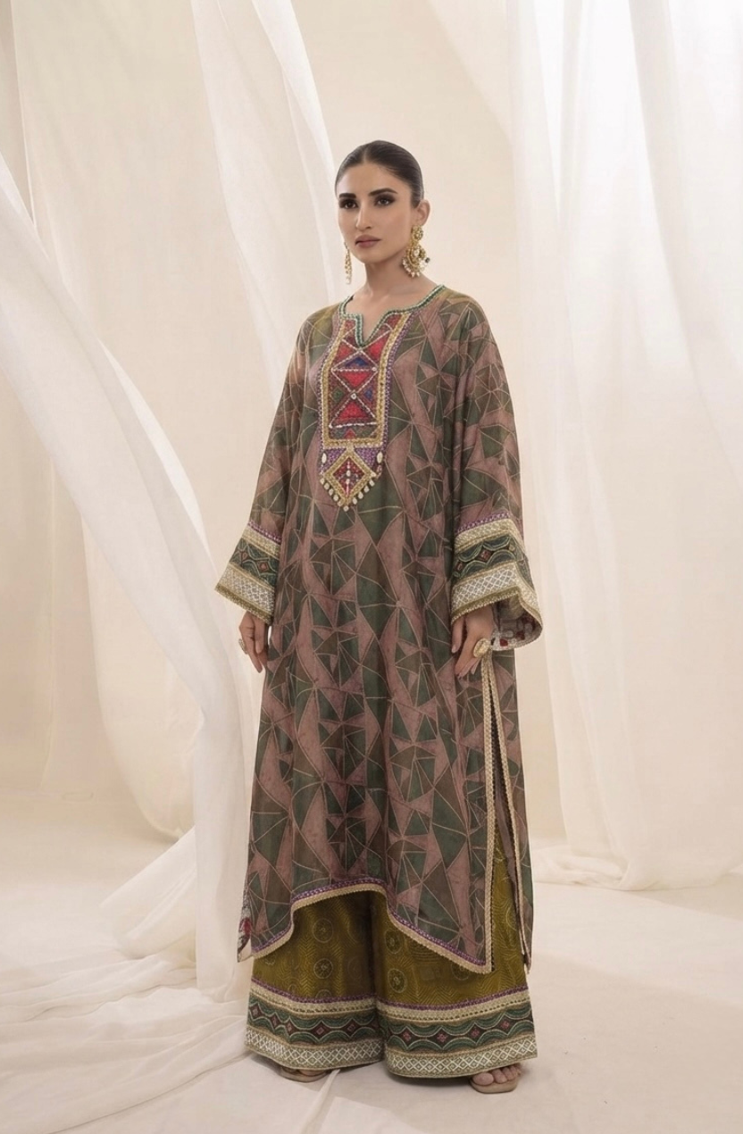 MEHERZA | Kaftan Coord Set