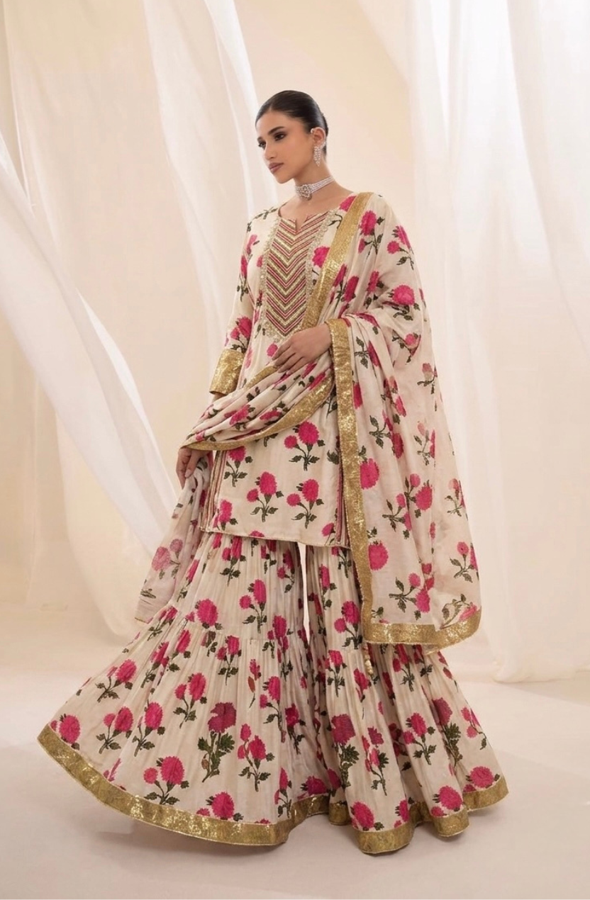 Phoolbagh | 3 piece Sharara suit set