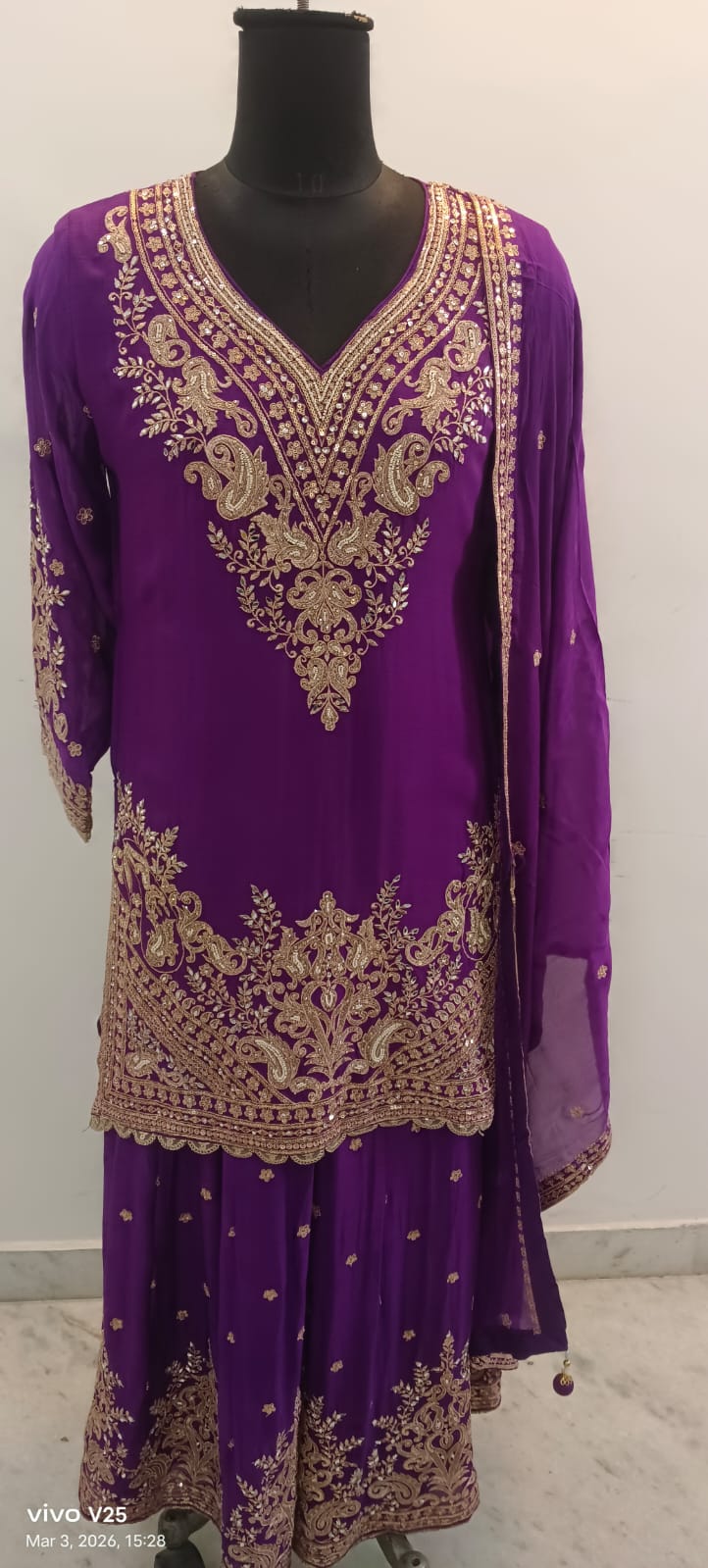 Purple Glaze | Royale Sharara Set with Dupatta