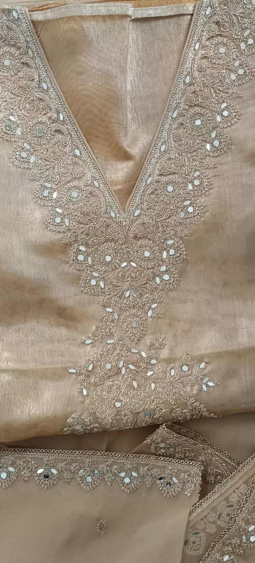 Golden Handwork Zari Embroidery Kurta Set